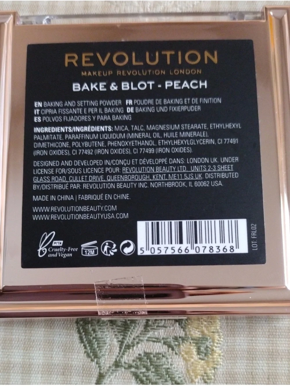 Revolution Bake & Blot Pressed Setting Powder Peach